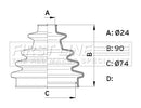 First Line Cv Joint Boot Kit  - FCB1004 fits Stretch CV Boot Kit