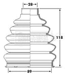 Borg & Beck Cv Joint Boot Kit  - BCB6229 fits Ford Mondeo III