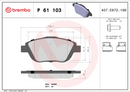Brembo Brake Pad Set - P61103