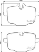 Mintex Brake Pad Set fits -BMW MDB3894 (also fits other vehicles)