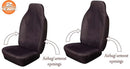 Hi Back Extra Front Pair Seat Covers (Medium-Large, Black)
