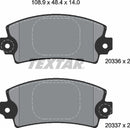 Textar Brake Pad Set - 2033602