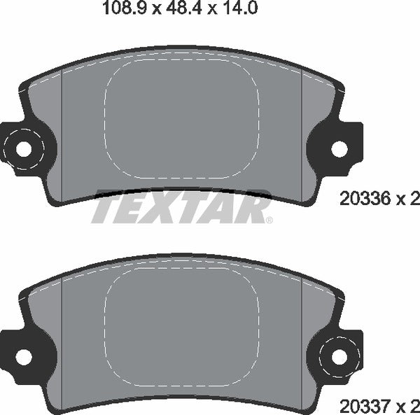 Textar Brake Pad Set - 2033602