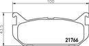 Mintex Brake Pad Set fits -Eunos Ford Usa Mazda MDB1680 (also fits other vehicles)