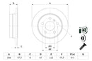 Bosch Brake Disc Pair Part No - 0986479235