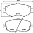 Mintex Brake Pad Set fits -Lexus Toyota MDB1708 (also fits other vehicles)