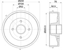 Mintex Brake Drum (Single) fits -Nissan MBD261 (also fits other vehicles)