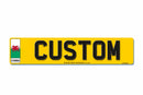4D Rear Aluminium Number Plate 520 X 111 Cymru|Standard