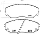 Mintex Brake Pad Set fits -Kia MDB2585 (also fits other vehicles)