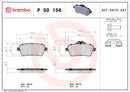 Brembo Brake Pad Set - P50156