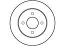 Disctech Brake Disc (Single) - Fits Ford, Nissan - ABD2705 - Rear Axle