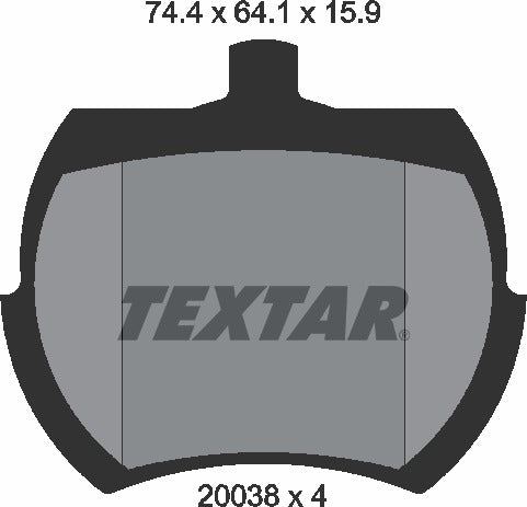 Textar Brake Pad Set - 2003801
