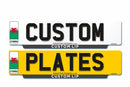 Pair of Standard Lipped 4D Eco Number Plates 520 X 127 Cymru