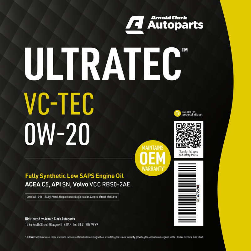 Ultratec VC-TEC 0W20 - 20 Litre Engine Oil