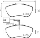 Mintex Brake Pad Set fits -Fiat Ford MDB3019 (also fits other vehicles)