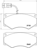 Mintex Brake Pad Set fits -Iveco MDB2640 (also fits other vehicles)