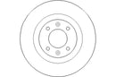 Disctech Brake Disc (Single) - Fits Citroën, Kia - ABD3236 - Rear Axle