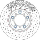 Disctech Brake Disc (Single) - Fits Mercedes-benz, Porsche - ABD4003 - Rear Axle Left