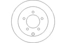 Disctech Brake Disc (Single) - Fits Citroën, Mitsubishi - ABD2228 - Rear Axle