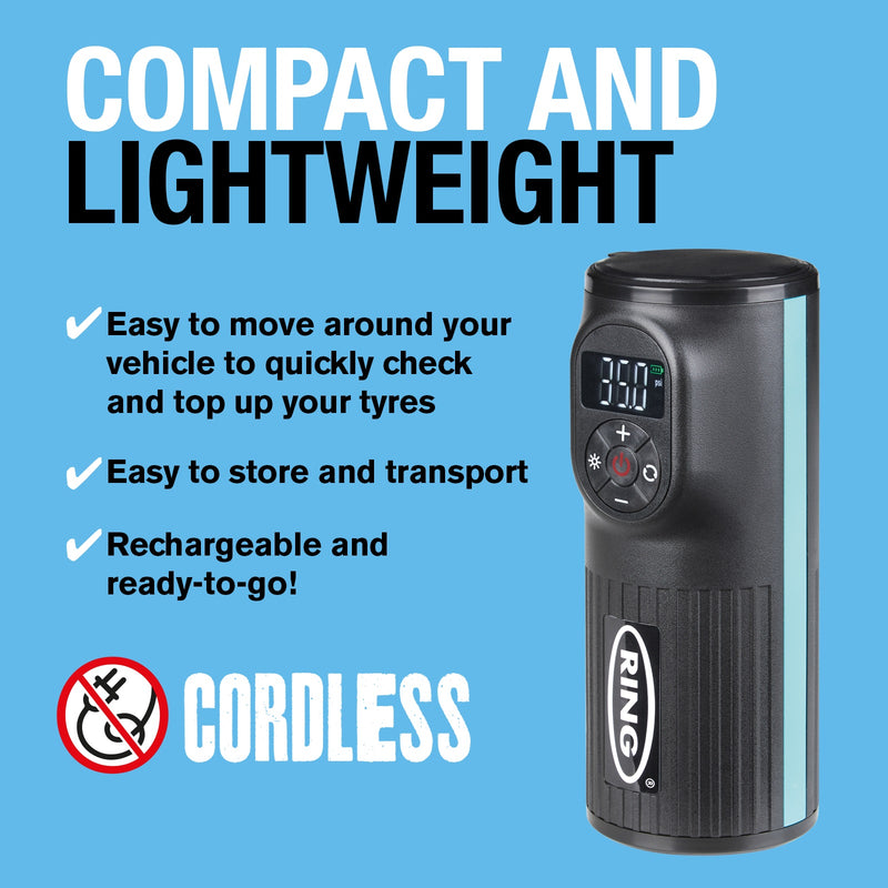 Ring Handheld Rechargeable Tyre Inflator - RTC2000