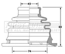 First Line Cv Joint Boot Kit  - FCB6197 fits Vauxhall Movano