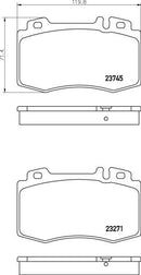 Mintex Brake Pad Set fits -MercedesBenz MDB2598 (also fits other vehicles)