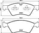 Mintex Brake Pad Set fits -MercedesBenz MDB2729 (also fits other vehicles)