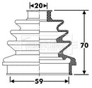 Borg & Beck Cv Joint Boot Kit  - BCB6281 fits Porsche 911