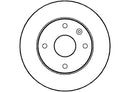 Disctech Brake Disc (Single) - Fits Chevrolet, Hyundai - ABD2753 - Front Axle