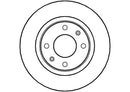 Disctech Brake Disc (Single) - Fits Citroën, Toyota - ABD2817 - Front Axle