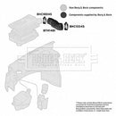 Borg & Beck Air Filter Hose  - BTH1481 fits GM Astra F,Corsa B, Vectra A