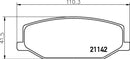 Mintex Brake Pad Set fits -Mazda Suzuki MDB1318 (also fits other vehicles)
