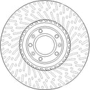 Disctech Brake Disc (Single) - Fits Opel - ABD3319 - Front Axle