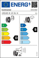 195 65 15 91H Continental Premium Contact 2 Tyres x2 Pair