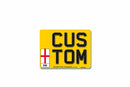 4D Rear Aluminium Number Plate Motorcycle 235 X 178 England|Standard