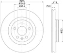Mintex Brake Discs fits -Volvo S260:4 MDC2984C (also fits other vehicles)