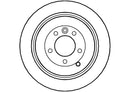 Disctech Brake Disc (Single) - Fits Daimler, Land rover - ABD2924 - Rear Axle