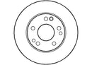 Disctech Brake Disc (Single) - Fits Mercedes-benz - ABD2677 - Front Axle