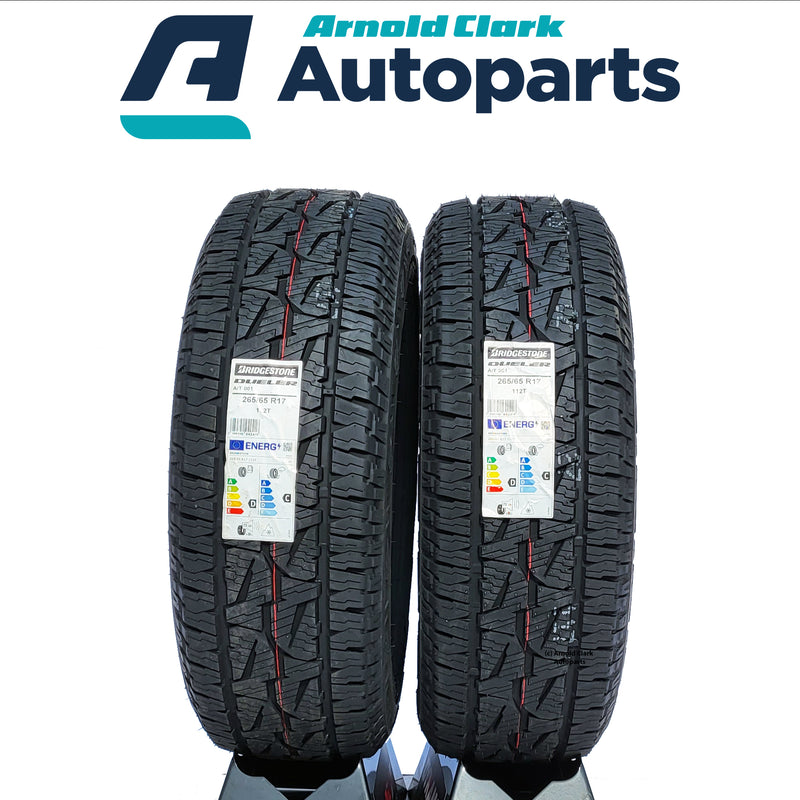 Bridgestone 265 65 17 112T Dueler A/T 001 Tyres x2 Pair | Arnold