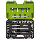 Draper Expert MM/AF Combined Socket Set, 1/2" Sq Dr, Green (41 Piece)
