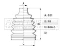 First Line Cv Joint Boot Kit  - FCB6421 fits Hyundai ix35 2009-