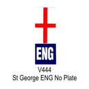 Castle Promotions Outdoor Vinyl Sticker - White - Eng & St. George Flag - V444