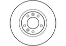 Disctech Brake Disc (Single) - Fits Citroën, Peugeot - ABD2072 - Front Axle