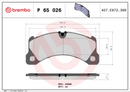 Brembo Brake Pad Set - P65026