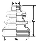 Borg & Beck Drive Shaft Bellow - BCB6302