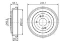 Bosch Brake Drum (Pair) - 0986477298