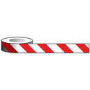 Signs & Labels Aisle Marking Tape - Red/White - 33m x 50mm - FBP20C