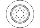 Disctech Brake Disc (Single) - Fits Kia, Nissan - ABD2704 - Rear Axle