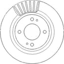 Disctech Brake Disc (Single) - Fits Mitsubishi, Ssangyong - ABD3420 - Front Axle