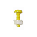 Pearl Consumables Number Plate Screws & Nuts - Yellow - Pack of 50 - PNP142R